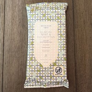 #0809 Beekman 1802 Glacial Mint & Eucalyptus  Facial Cleansing Wipes 30 Wipes